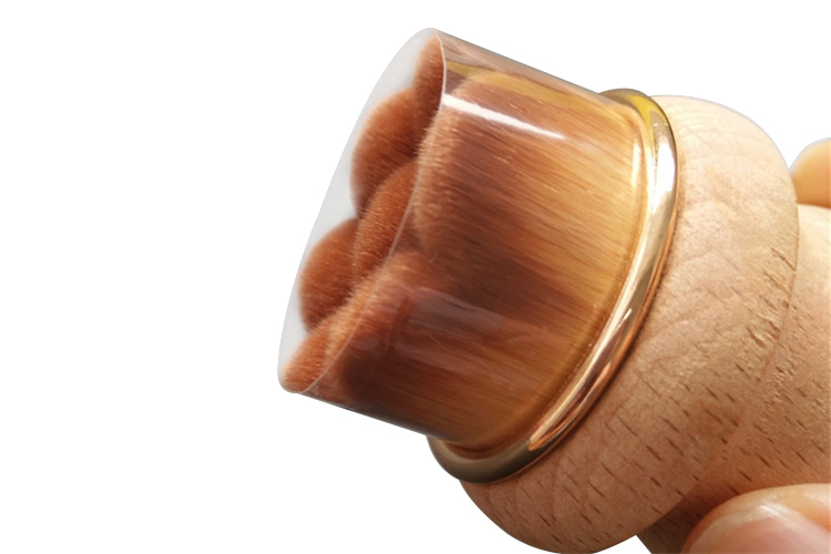 2019 Cosmetic Bamboo Mushroom Kabuki Foundation Brush