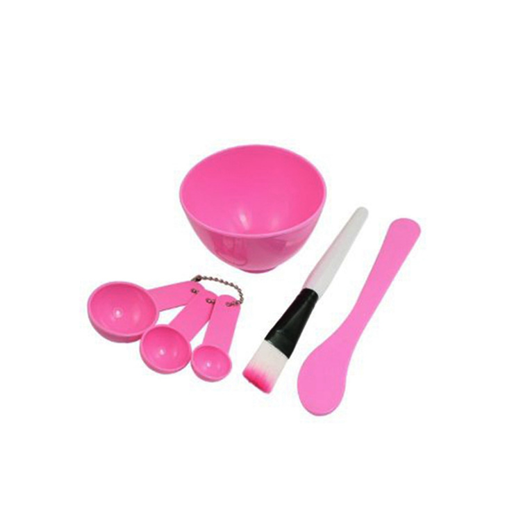 4 in 1 facial mask skin care brush set mask brush bowl mixer stick gauge spoon