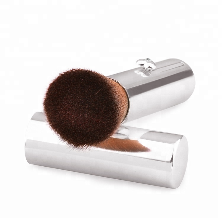 Custom Logo Crystal Retractable Kabuki Powder Makeup Brush