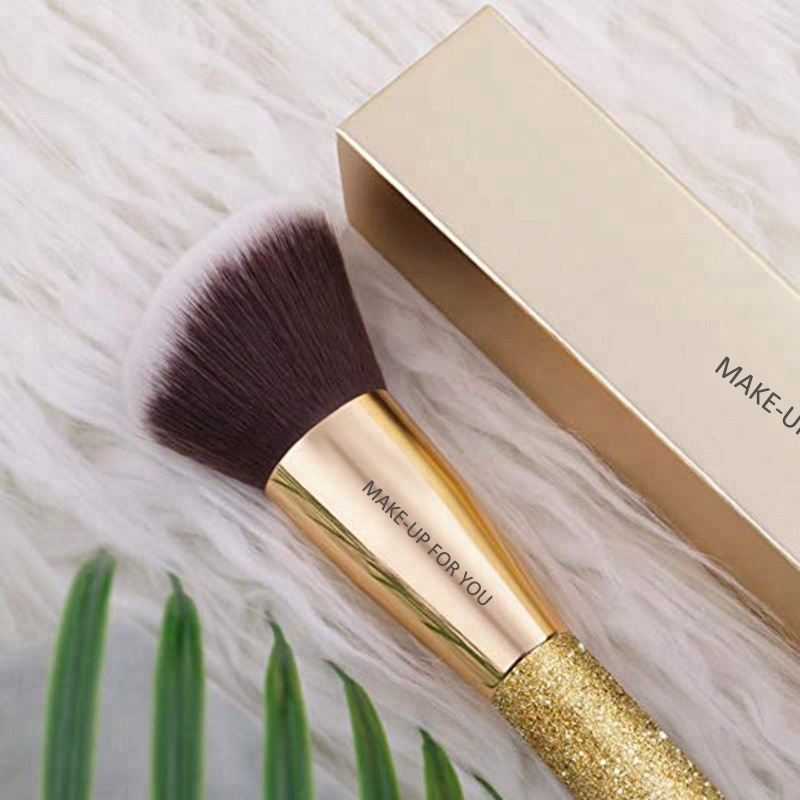 Custom Logo Glitter Makeup Blending Blush Brush China Manufacturer Cosmetic Brushes with Custom Gift Box
