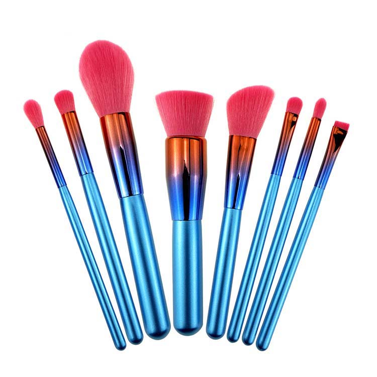 8 Pcs set heart angle mascara fan makeup brush
