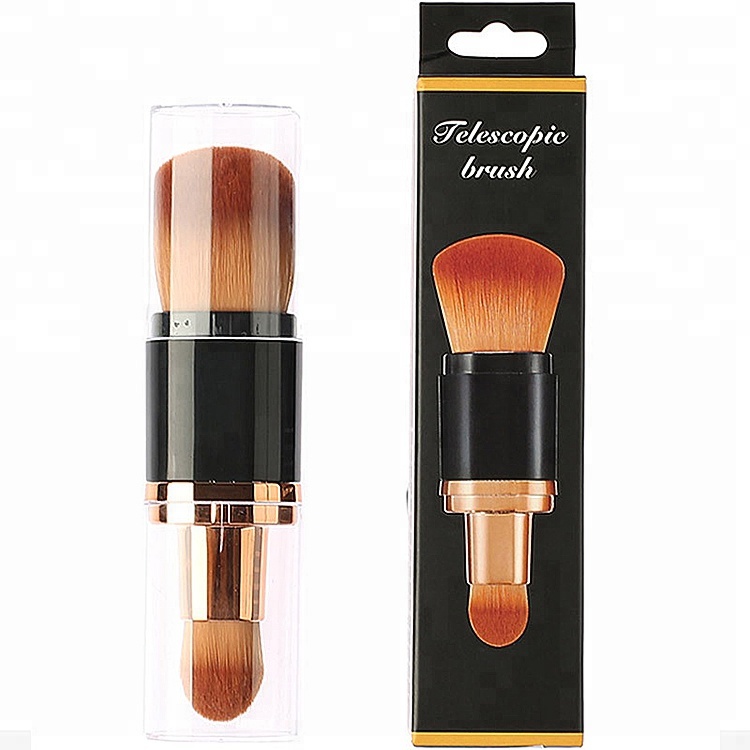 Telescope Double End Retractable Powder Foundation Makeup Cosmetic Brush