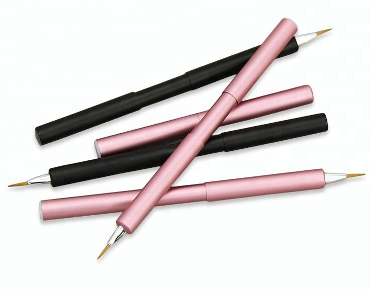Wholesale Retractable Cute Pink Eyeliner Makeup Brushes OEM Precise Eyeliner Cosmetic Brush