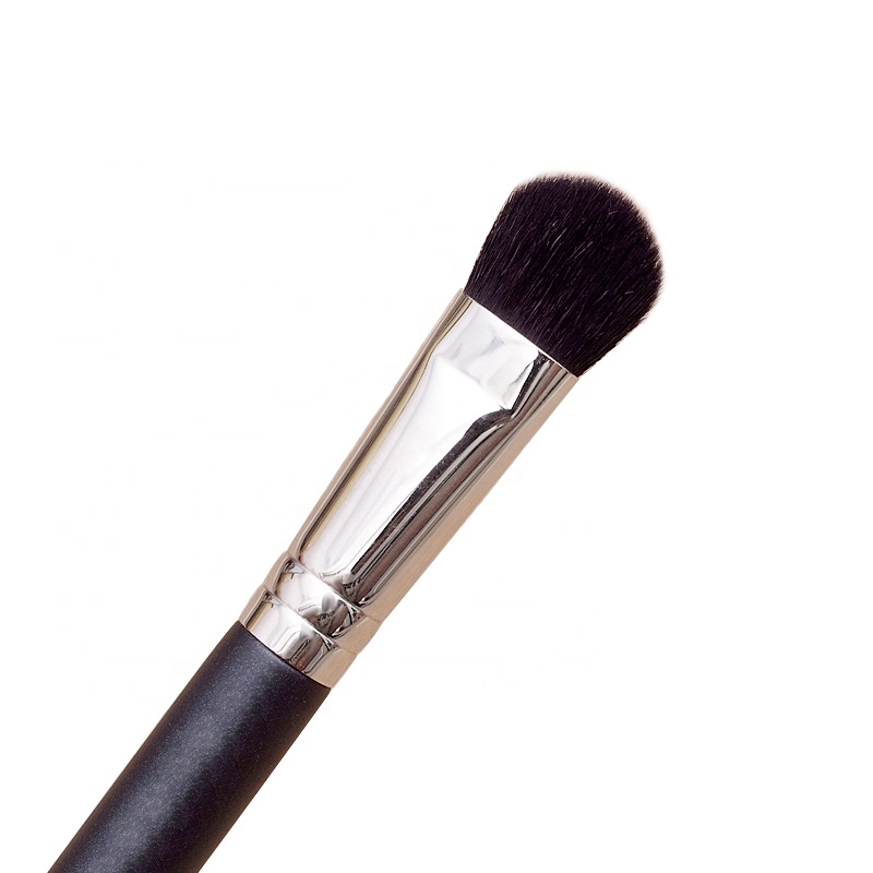 Custom Logo Copper Ferrule Flat Pony Hair Eyeshadow Brush For Eye Makeup