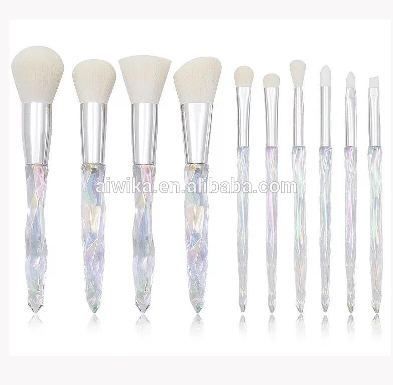 5pcs 10pcs Wholesale Good Price Private Label Crystal Handle Makeup Brush Set