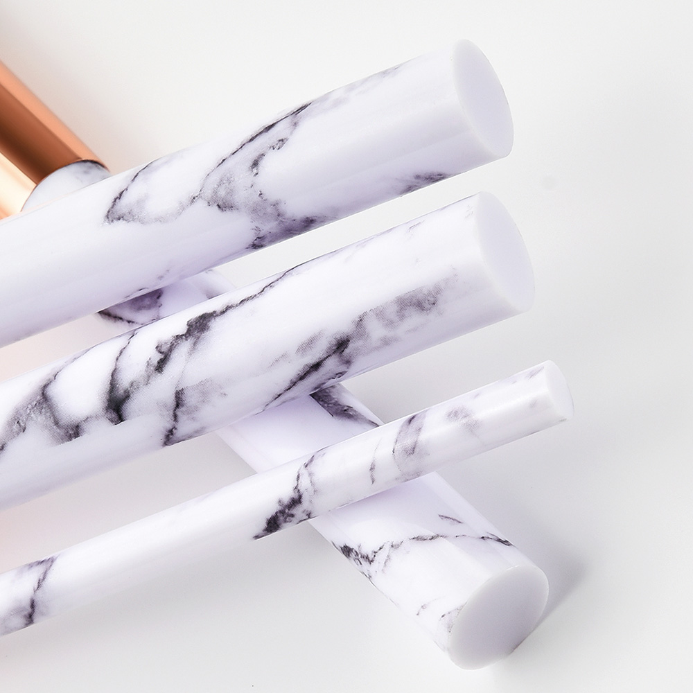 Hot Marble Make Up Sponge Puff Marble Makeup Brushes With PU Pouch