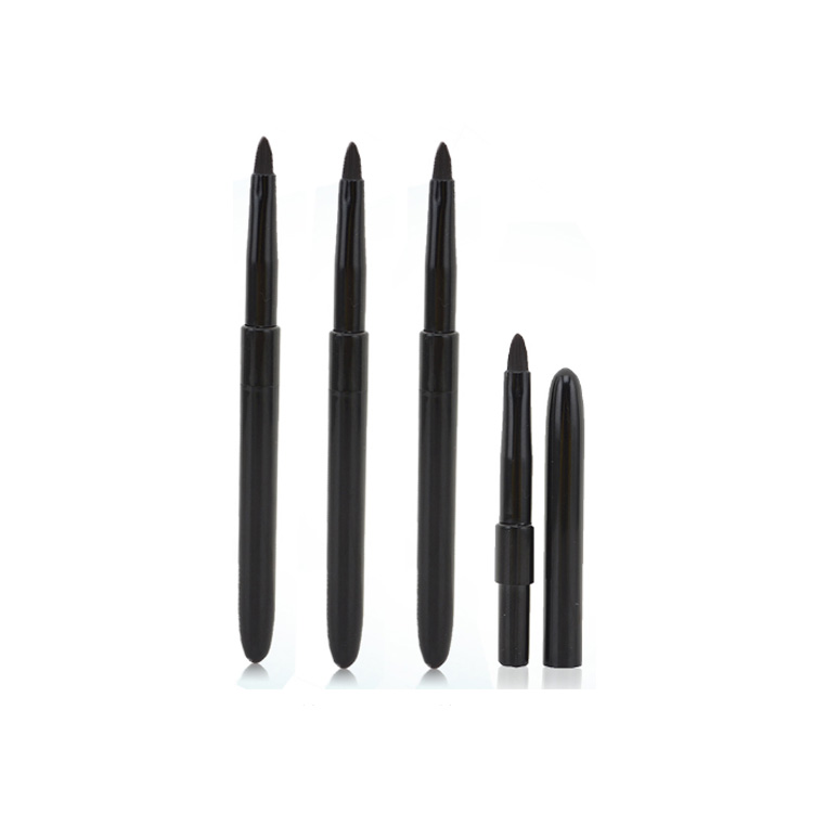Best selling high quality synthetic hair retractable lip brush with eyeline brush