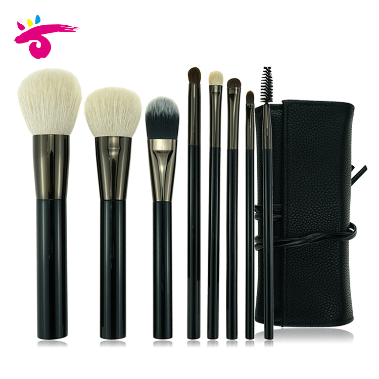 Natural hair Travel Brushes Set With Portable Bag 10 years Makeup Brush Factory