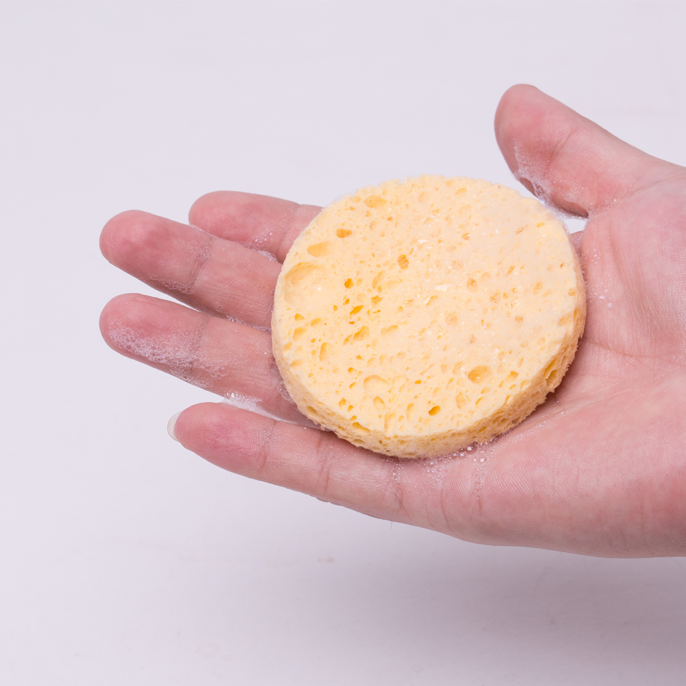 New Arrival Facial Cleansing Beauty Product Cellulose Wash Sponge Custom Logo Beauty Makeup 70*8mm