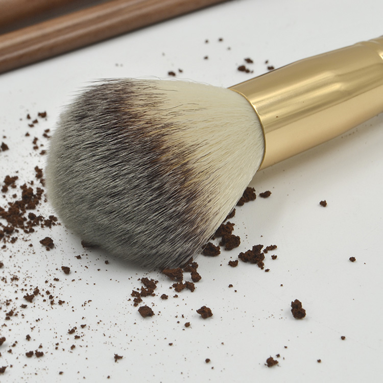 Custom Double End Cosmetics Powder Blush Brush with Goat Hair and Synthetic Hair