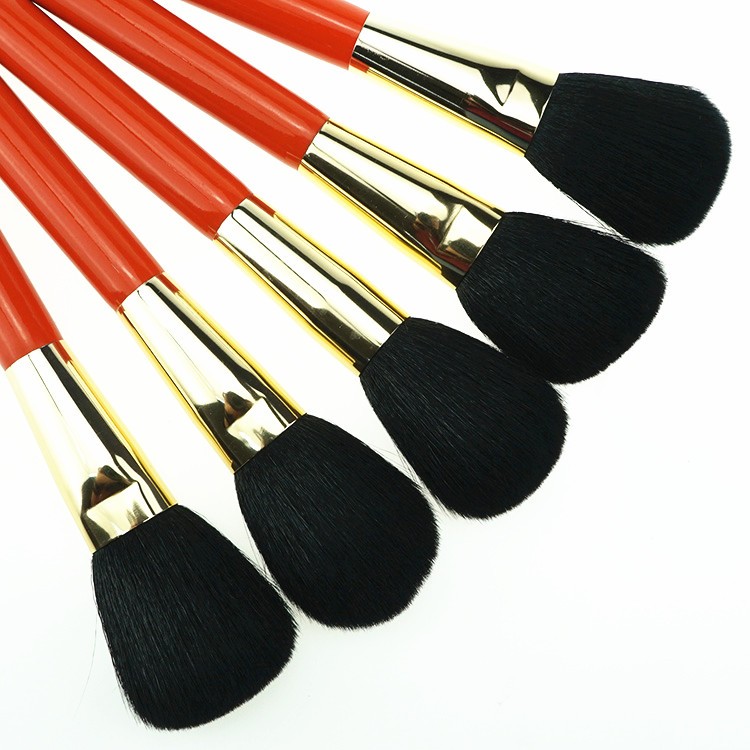 Shenzhen Factory Price Custom High Quality 32Pieces Orange Professional Makeup Brush Belt Set