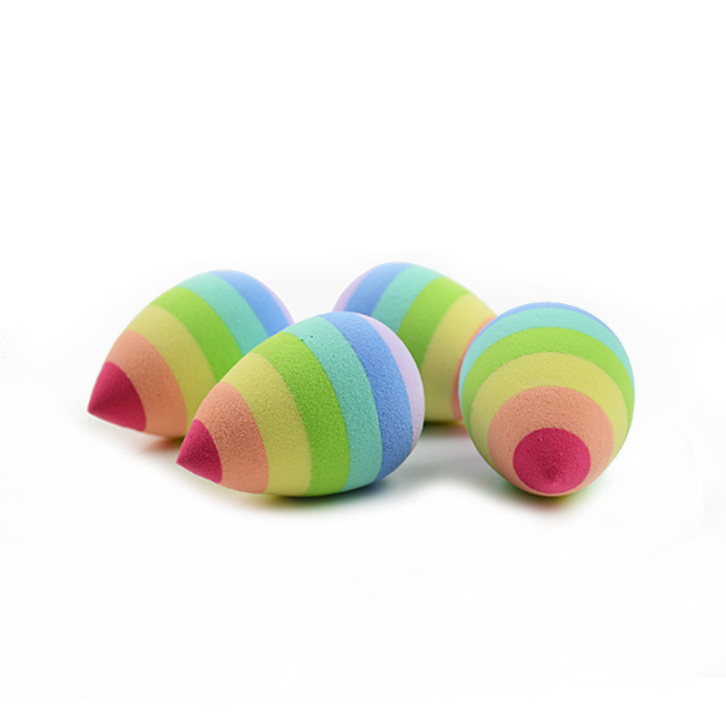 Popular Washable Laser Custom Logo Functional Professional Rainbow Beauty Sponge Blender