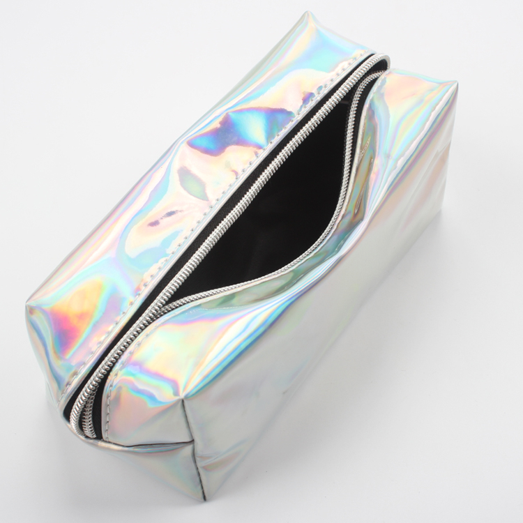 Large Capacity Laser Custom Makeup Bag Holographic Cosmetic Bag Makeup