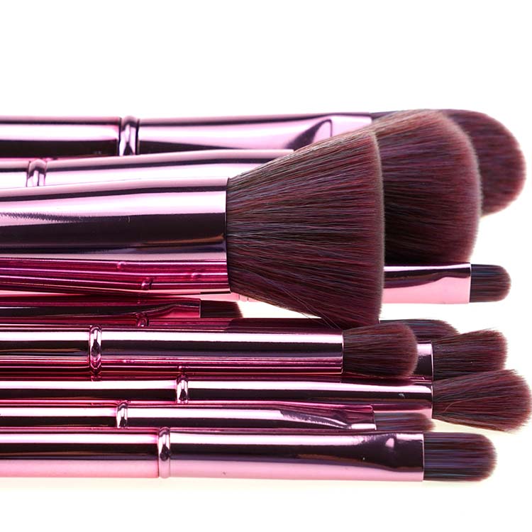 2019 Trending Luxury Collection Metal Rainbow Glitter Makeup Brush Set 11pcs