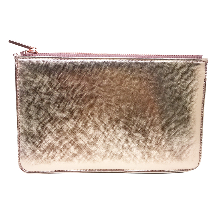 Rose Gold Make Up Pouch Cosmetic Bag PU Handbag Organizer Bag