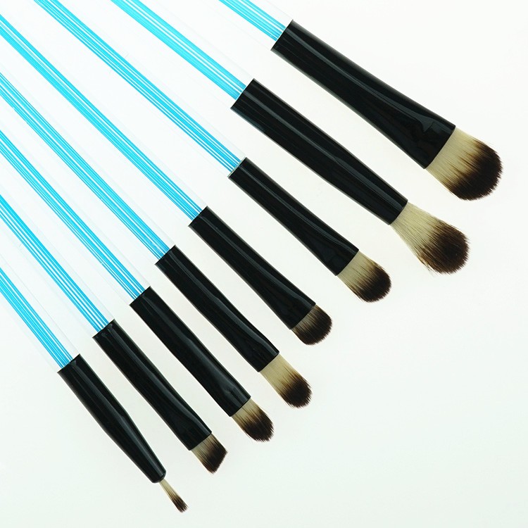 Private Label Beauty 12Pcs Nylon Hair Crystal Acrylic Makeup Brush Set