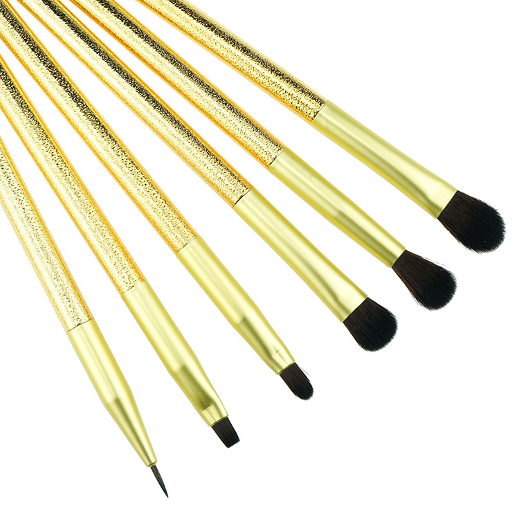 10 Years Factory 2019 New Style Metallic Gold Cruelty-Free Synthetic Cosmetic Makeup Brushes