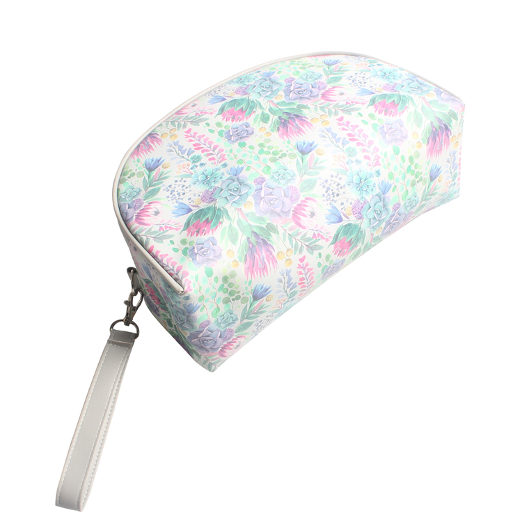 Custom Promotional PU Leather Cosmetic Bag Custom Makeup Pouch with Full Color Printing