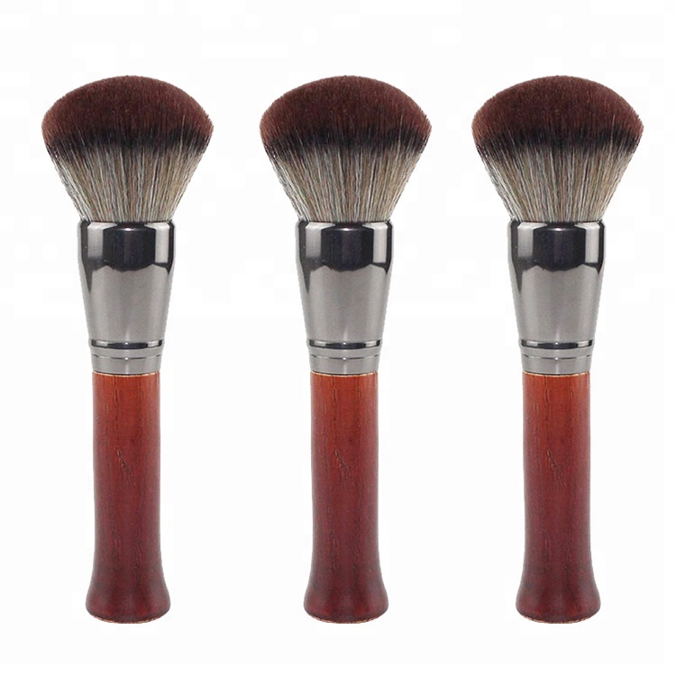 Personalized Rosewood-like Human Hair Large Loose Powder Cosmetic Brush For Makeup
