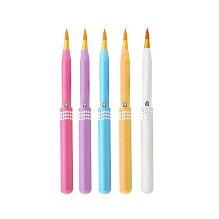 Crystal Lip Makeup Brush Retractable Mini Travel Lip Brush