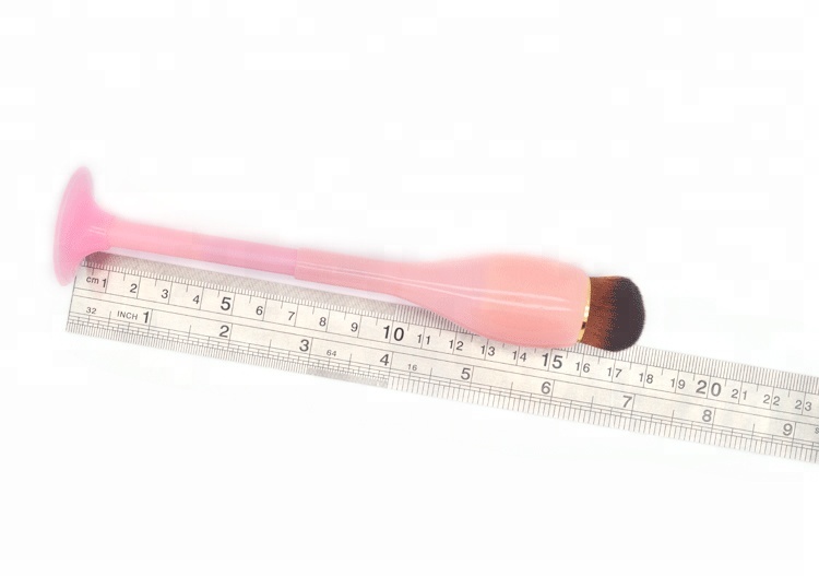Custom Portable Detachable Plastic Handle Synthetic Wine Cup Like Mini Blush Brush