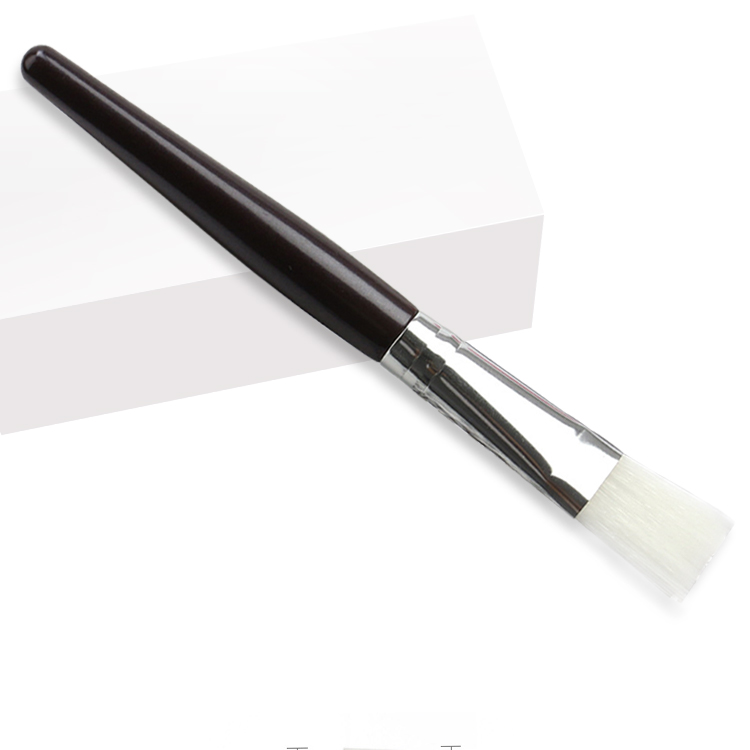 Smooth comfortable black flat brush soft synthetic hair facial mask brush for beauty skin care