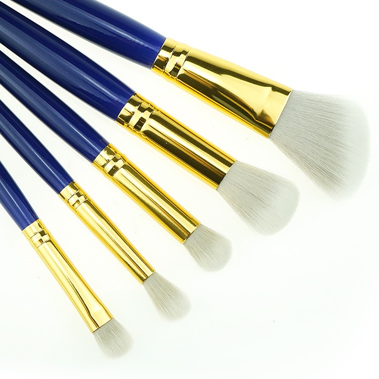 15Pcs Royal Blue Luxury Makeup Brush Set Private Label Brush