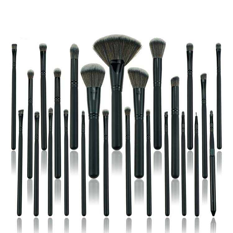25 Piece Black Matte Bare Minerals Makeup Brushes Kit Makeup Brushes For Sale