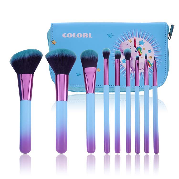 Cheap beauty cosmetic brushes kit Makeup Brush with PU bag