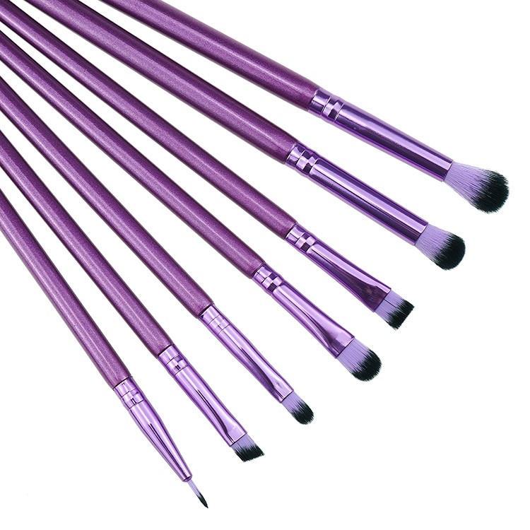 10Pcs Purple Ferrule Brush Soft Cosmetic Makeup Brush Set