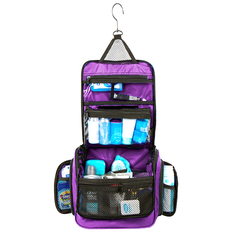 Travel Toiletry Bag and Hanging Toiletry Bag Organizer Perfect for Men and Women Purple Color