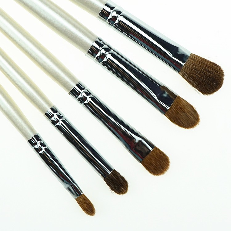 High quality 15pieces synthetic hair copper ferrule makeup brush set with holographic PVC bag