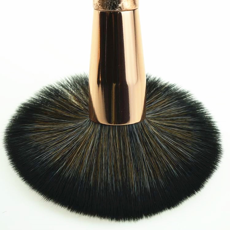 Hot popular 10pcs bling gold rose concealer facial makeup brush set