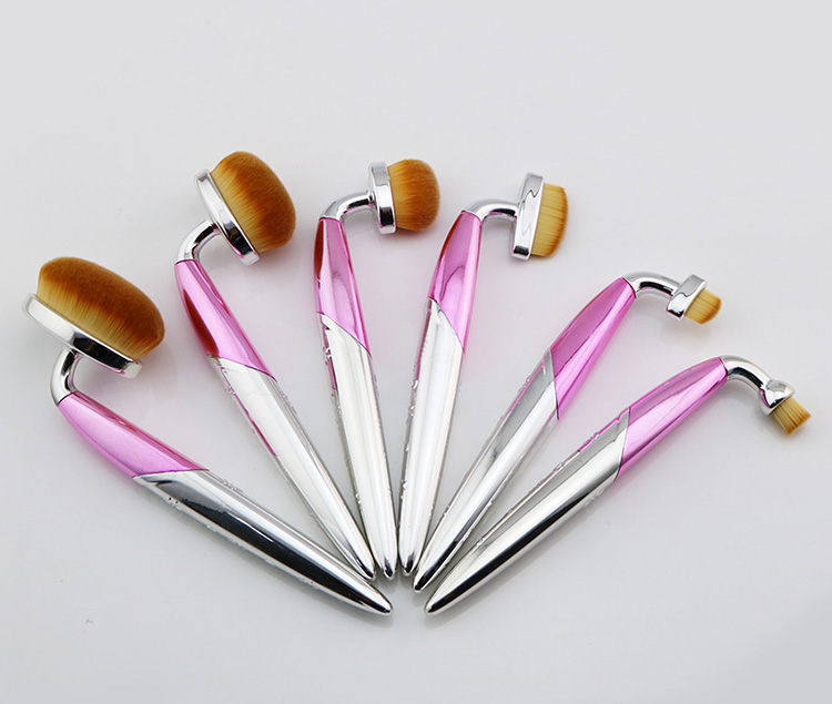 wholesale 6pcs golf oval makeup brushes free samples