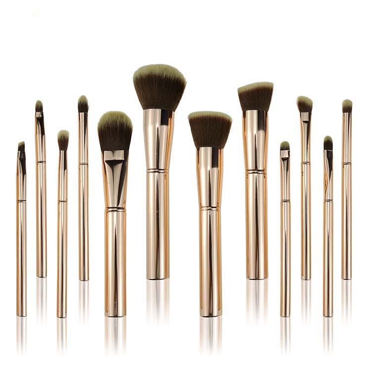Factory price OEM aluminum handle Cosmetic brush makeup brushes makeup