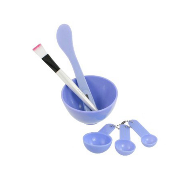 4 in 1 facial mask skin care brush set mask brush bowl mixer stick gauge spoon