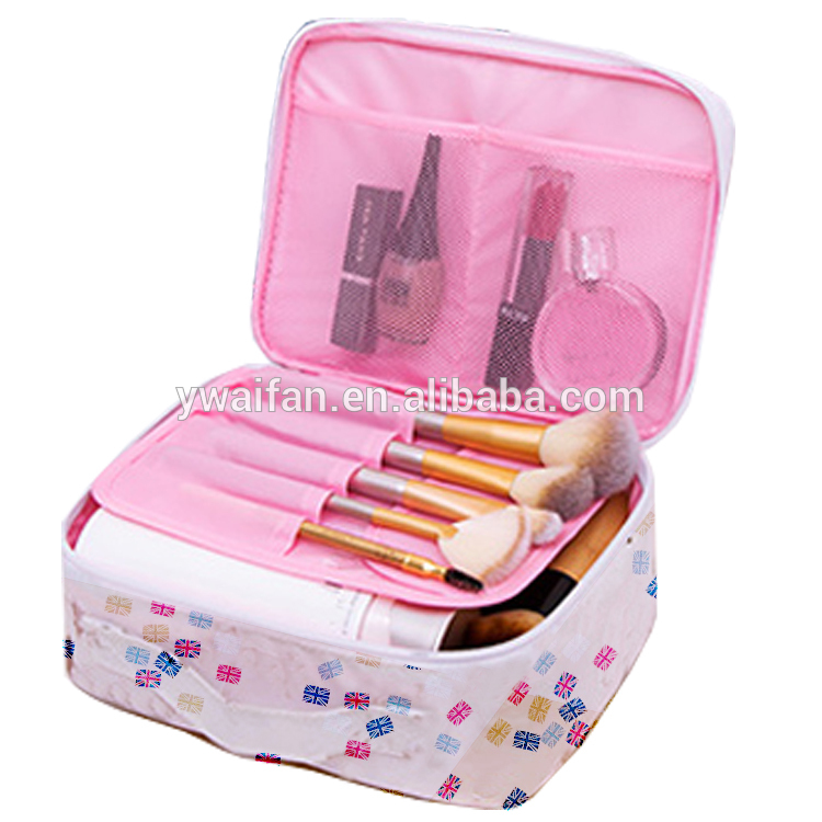 Nylon Wash Bag Zipper Printed Toiletries Dopp Kit Travel Toiletry Organizer