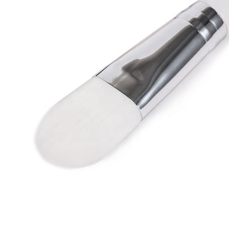 Transparent Plastic Makeup Foundation Brush Customized Single Make Up Brush Oval Foundation Brush