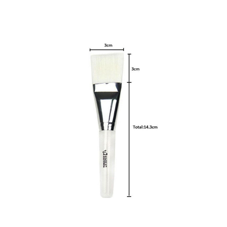 Custom logo wooden face facial mask brush with soft synthetic hair