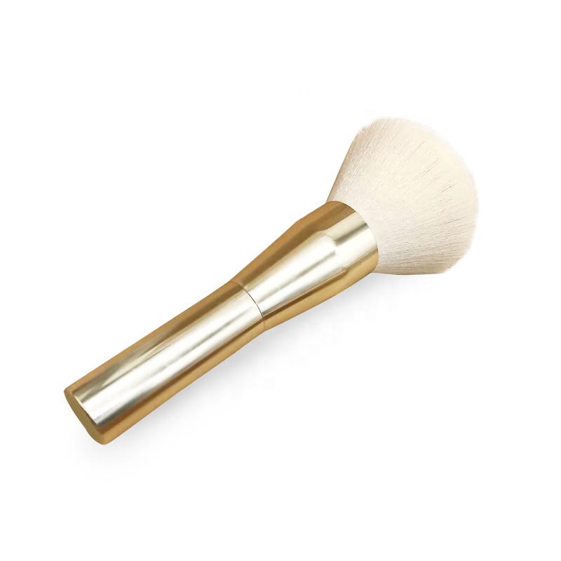 Travel Powder Brush Gold Color Metal Hnald Powder Cosmetic Brush