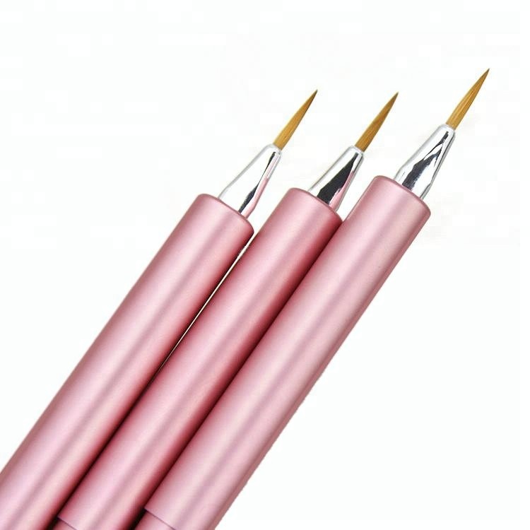 Wholesale Retractable Cute Pink Eyeliner Makeup Brushes OEM Precise Eyeliner Cosmetic Brush
