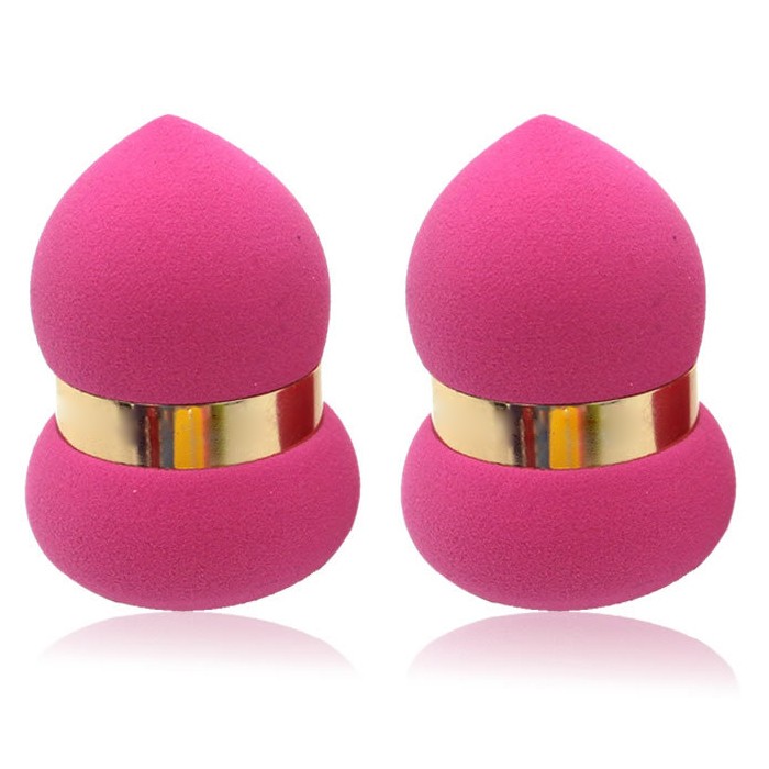 Aluminum Ferrule Gourd Shape Sponge Wholesale beauty sponge cosmetic puff private label magic makeup sponge