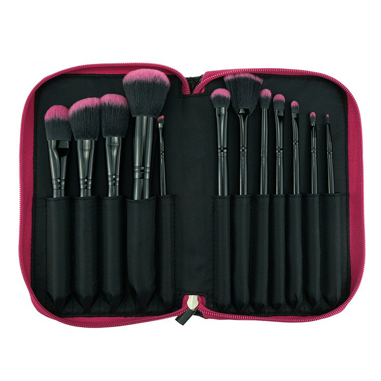 Factory wholesales private label black powder makeup brush eyeshadow makeup brush set