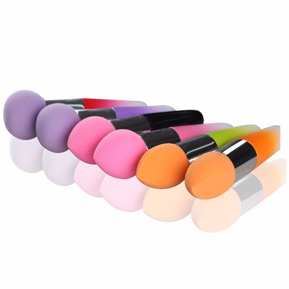 Long Handle Makeup Foundation Sponge Blender Beauty Cosmetic Puff For Flawless Cream Make Up Puff