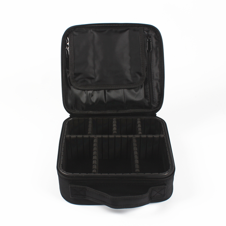 Makeup Train Case with Adjustable Dividers Cosmetics Organizer Makeup Case Bag