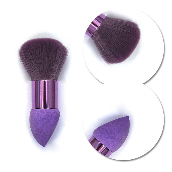 Double Ended Makeup Brush Sponge with Powder Brush