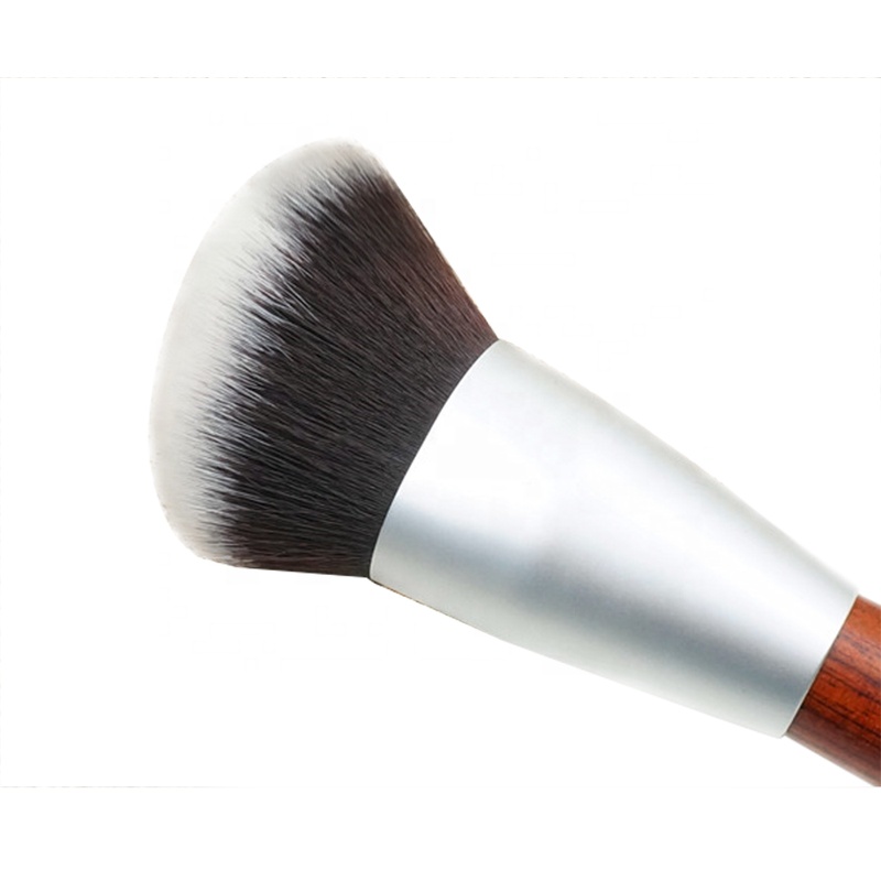 Women Rose-wood Blush Brush Makeup Private Label Matte Ferrule Vegan Makeup Brush For Blush