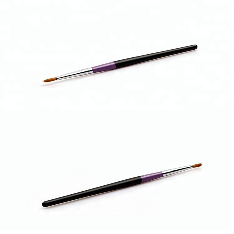 Beauty New Purple Black Wooden Crystal Fiber Eyeliner Makeup Brush