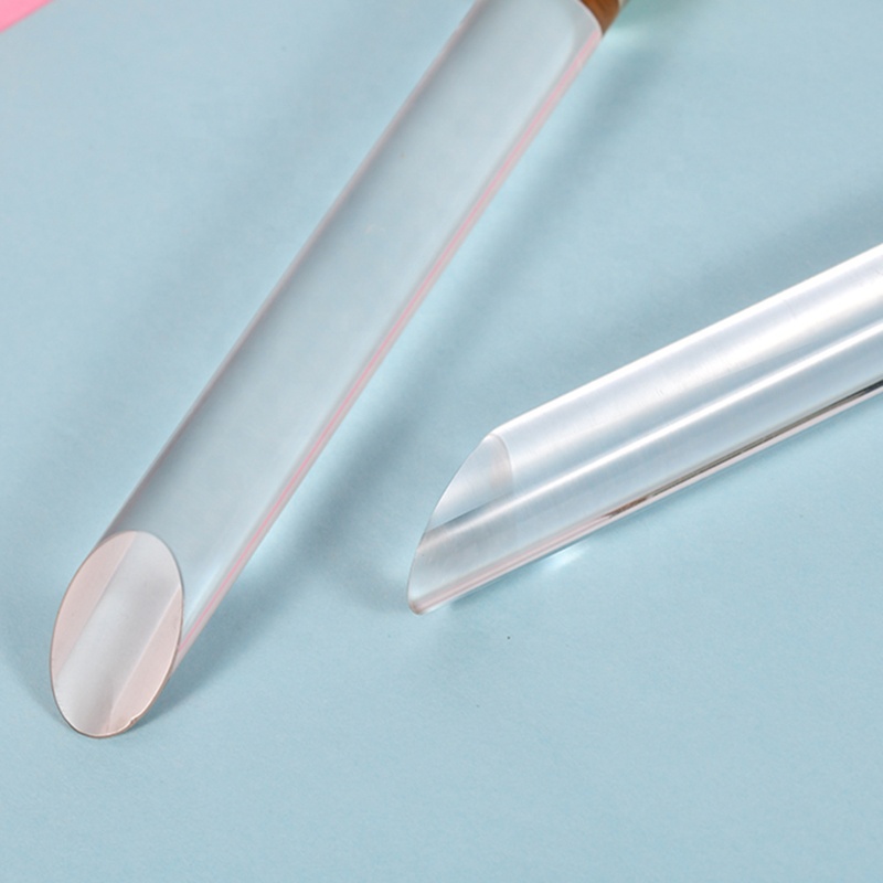 Transparent Plastic Makeup Foundation Brush Customized Single Make Up Brush Oval Foundation Brush