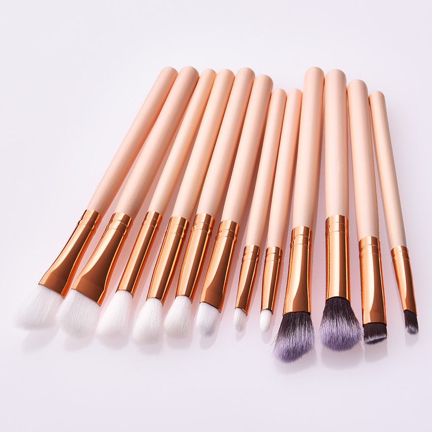 12 PCS private label eyebrow brush custom eyeshadow eye blending brush set